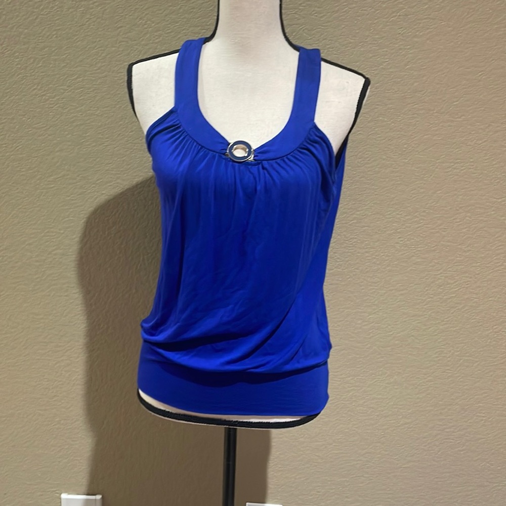 Cable and Gauge Small Blouse/Tank Blue